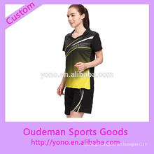 Fashion design women custom badminton wear at factory price